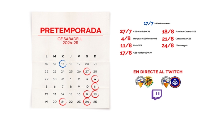 Calendari Pretemporada
